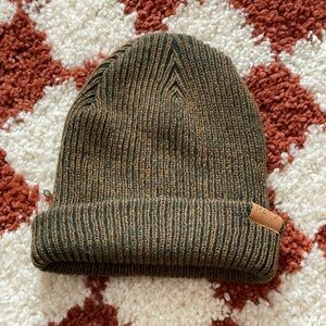 Matix Green and Brown Knit Beanie